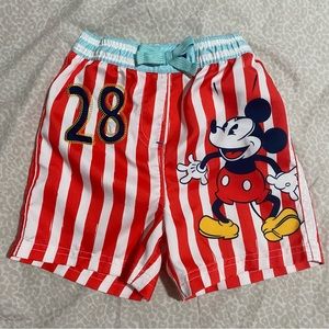 Disney Baby Striped Mickey Mouse Swim Trunks